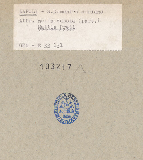 Rückseite von ICCD [https://www.deutsche-digitale-bibliothek.de/content/lizenzen/rv-ez/] Glorie des heiligen Dominikus - Detail, bh103217_recto. Foto.