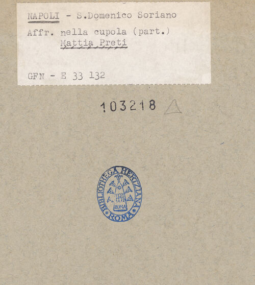 Rückseite von ICCD [https://www.deutsche-digitale-bibliothek.de/content/lizenzen/rv-ez/] Glorie des heiligen Dominikus - Detail, bh103218_recto. Foto.