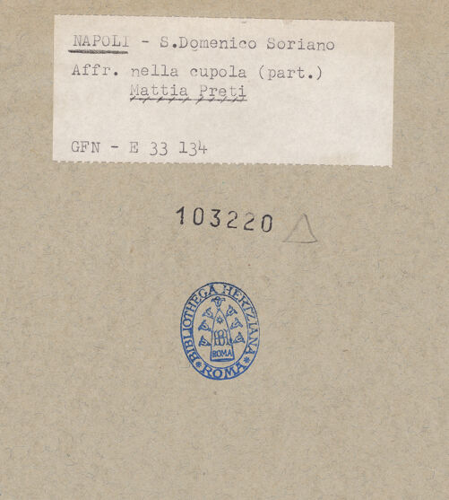 Rückseite von ICCD [https://www.deutsche-digitale-bibliothek.de/content/lizenzen/rv-ez/] Glorie des heiligen Dominikus - Detail, bh103220_recto. Foto.