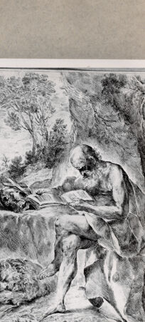 Rückseite von  [http://creativecommons.org/publicdomain/mark/1.0/] Heiliger Hieronymus - , bh103608. Foto.