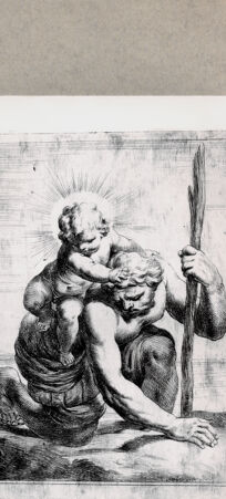 Rückseite von  [http://creativecommons.org/publicdomain/mark/1.0/] Heiliger Christophorus - , bh103659. Foto.