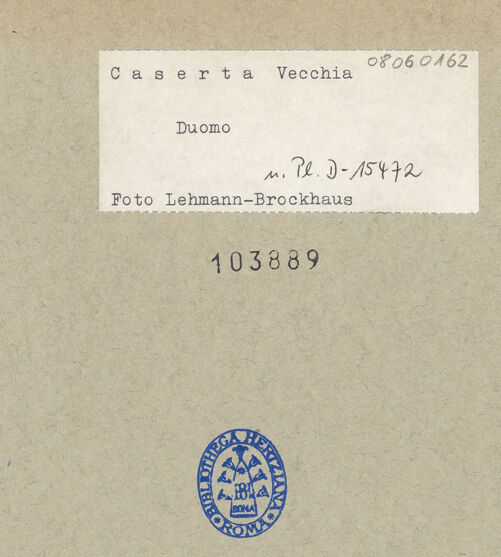 Rückseite von Bibliotheca Hertziana [https://www.deutsche-digitale-bibliothek.de/content/lizenzen/rv-fz/] Duomo - Gesamtansicht von Südosten, bh103889_recto. Foto: Lehmann-Brockhaus, Otto.