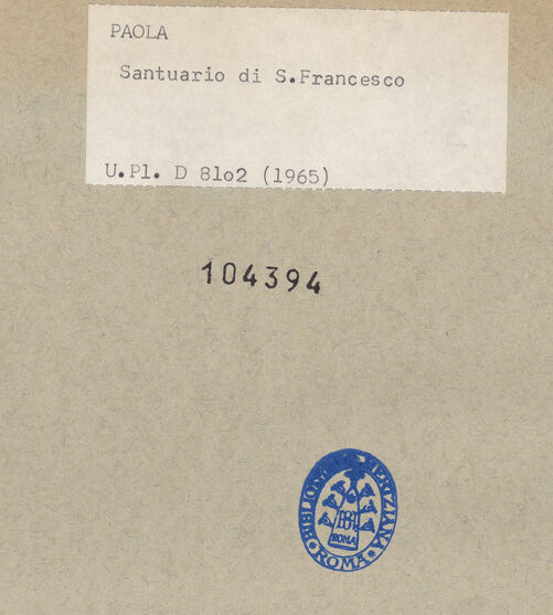 Rückseite von Bibliotheca Hertziana [https://www.deutsche-digitale-bibliothek.de/content/lizenzen/rv-fz/] San FrancescoSanta Maria degli AngeliSüdfassade - Gesamtansicht, von Süden, bh104394_recto. Foto.