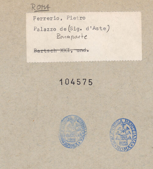 Rückseite von bh104575_recto