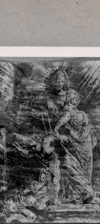Rückseite von  [http://creativecommons.org/publicdomain/mark/1.0/] Maria mit dem Jesusknaben - , bh104594. Foto.