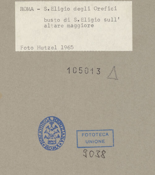 Rückseite von Getty Research Institute? [https://www.deutsche-digitale-bibliothek.de/content/lizenzen/rv-fz/] Reliquienbüste des heiligen Eligius - , bh105013_recto. Foto: Hutzel, Max.