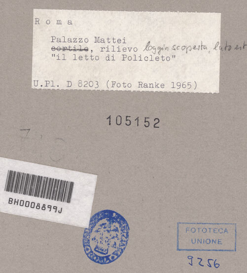 Rückseite von bh105152_recto