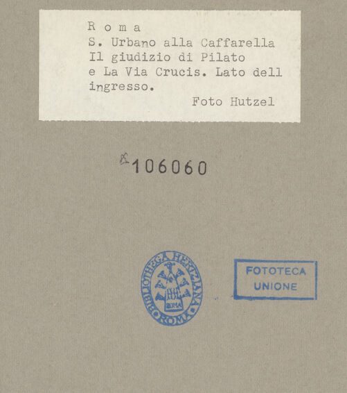 Rückseite von Hutzel, Max [https://rightsstatements.org/page/CNE/1.0/] Szenen aus dem Leben und der Passion Christi, verschiedene Märtyrer und Szenen aus der Vita der Heiligen Urban und CaeciliaVita und Passion Christi - Oben: Christus vor Pilatus, Geißelung Christi; unten: Kreuztragung, Judaskuss, bh106060_recto. Foto: Hutzel, Max.