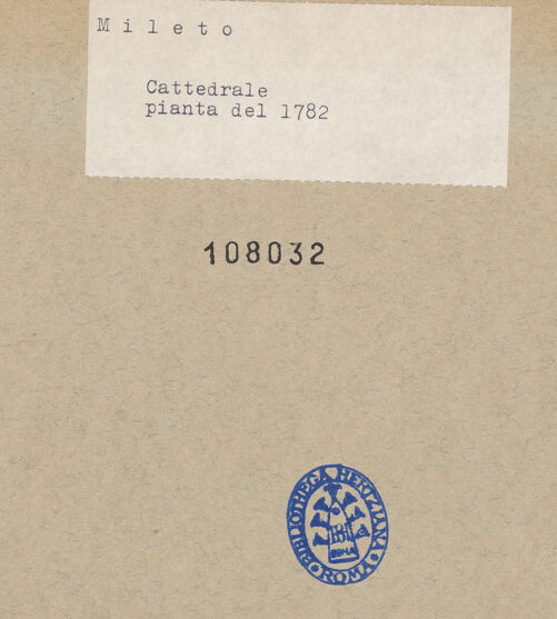 Rückseite von unbekannt [https://www.deutsche-digitale-bibliothek.de/content/lizenzen/rv-fz/] Cattedrale - Plan von 1782, bh108032_recto. Foto.