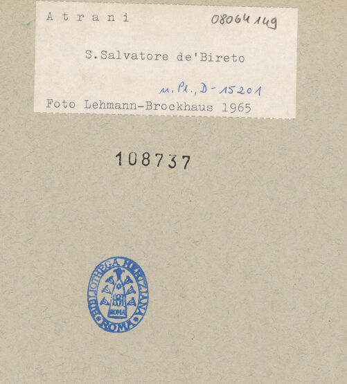 Rückseite von Bibliotheca Hertziana [https://www.deutsche-digitale-bibliothek.de/content/lizenzen/rv-fz/] Bronzetür - Detail: Der auferstandene Christus, bh108737_recto. Foto: Lehmann-Brockhaus, Otto.