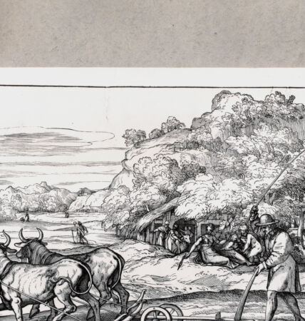 Rückseite von British Museum [https://www.deutsche-digitale-bibliothek.de/content/lizenzen/rv-ez/] Bäuerliche Landschaft - , bh111840. Foto.