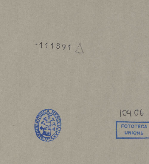 Rückseite von Alinari [https://www.deutsche-digitale-bibliothek.de/content/lizenzen/rv-fz/] Die Sixtinische DeckeDie Vorfahren ChristiSalmon, Boas, Obed - , bh111891_recto. Foto.