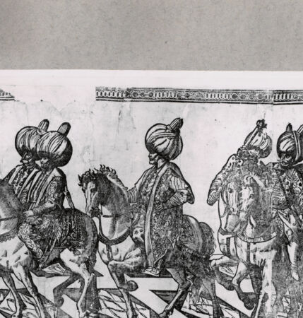 Rückseite von British Museum [https://www.deutsche-digitale-bibliothek.de/content/lizenzen/rv-ez/] Prozession von Sultan Süleyman dem Prächtigen zur Moschee, Teilstück - , bh112102. Foto.