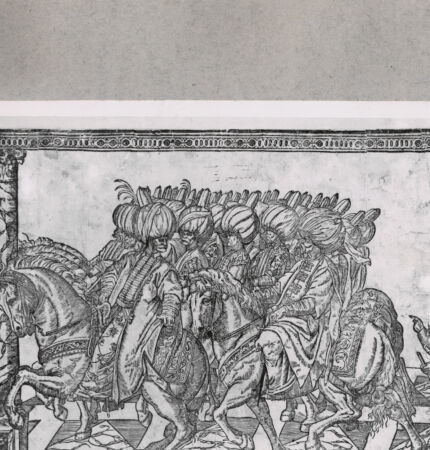 Rückseite von British Museum [https://www.deutsche-digitale-bibliothek.de/content/lizenzen/rv-ez/] Prozession von Sultan Süleyman dem Prächtigen zur Moschee, Teilstück - , bh112109. Foto.