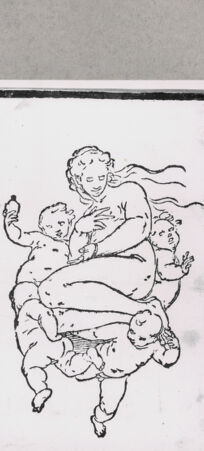 Rückseite von British Museum [https://www.deutsche-digitale-bibliothek.de/content/lizenzen/rv-ez/] Aufstieg der Psyche begleitet von drei Putti - , bh112134. Foto.