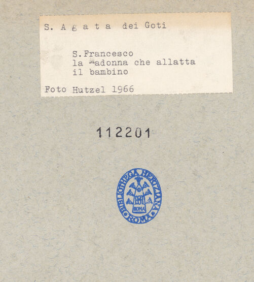 Rückseite von Hutzel, Max [https://www.deutsche-digitale-bibliothek.de/content/lizenzen/rv-ez/] Madonna lactans - Gesamtansicht, bh112201_recto. Foto: Hutzel, Max.