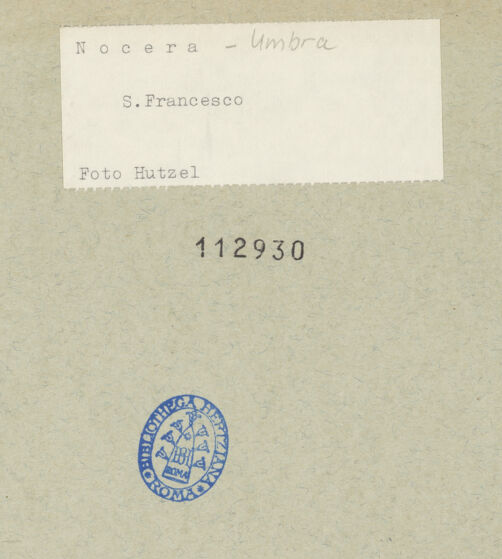 Rückseite von Getty Research Institute [https://www.deutsche-digitale-bibliothek.de/content/lizenzen/rv-ez/] San Francesco - Ostfassade, Teilansicht, bh112930_recto. Foto: Hutzel, Max.