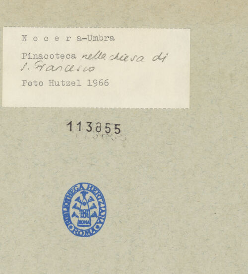 Rückseite von Getty Research Institute [https://www.deutsche-digitale-bibliothek.de/content/lizenzen/rv-ez/] San Francesco - Inneres, östliche Langhauswand, Teilansicht, bh113855_recto. Foto: Hutzel, Max.