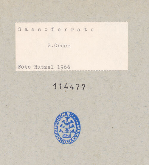 Rückseite von National Gallery of Art, Washington? [https://www.deutsche-digitale-bibliothek.de/content/lizenzen/rv-ez/] Santa Croce - Turm, Kirchenfassade und Konvent, Ansicht von Nordwesten, bh114477_recto. Foto: Hutzel, Max.