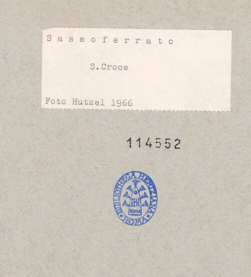 Rückseite von National Gallery of Art, Washington? [https://www.deutsche-digitale-bibliothek.de/content/lizenzen/rv-ez/] Kapitelle mit Flechtwerk sowie vegetabilen, zoomorphen und christologischen MotivenViertelkapitell mit zwei sich zugewandten Widderkörpern (?), welche an der Ecke in einem einzigen Kopf münden - Linke Seitenansicht, bh114552_recto. Foto: Hutzel, Max.