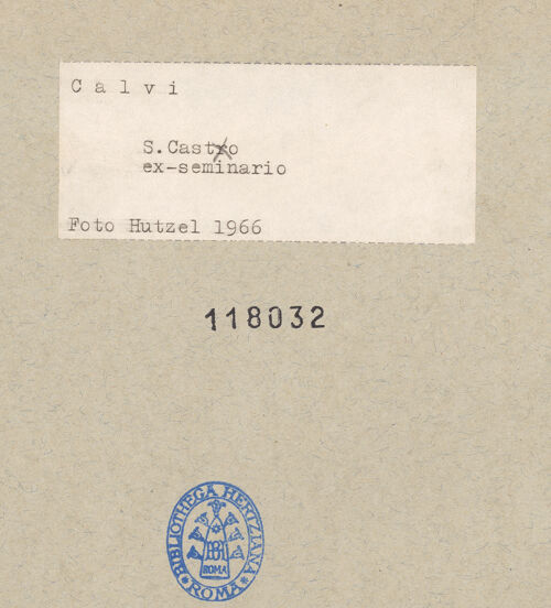 Rückseite von Hutzel, Max [https://www.deutsche-digitale-bibliothek.de/content/lizenzen/rv-ez/] Ex Seminario di San Casto - Hof, bh118032_recto. Foto: Hutzel, Max.