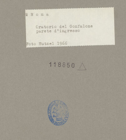 Rückseite von Hutzel, Max [https://www.deutsche-digitale-bibliothek.de/content/lizenzen/rv-fz/] Freskenzyklus zur Passion Christi - Blick zum Altar, bh118850_recto. Foto: Hutzel, Max.