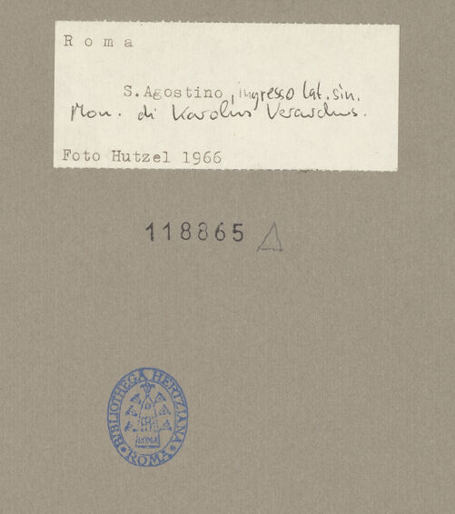 Rückseite von Hutzel, Max [https://www.deutsche-digitale-bibliothek.de/content/lizenzen/rv-ez/] Maria mit Kind (vom Grabmal des Carlo Verardi?) - Gesamtansicht, bh118865_recto. Foto: Hutzel, Max.