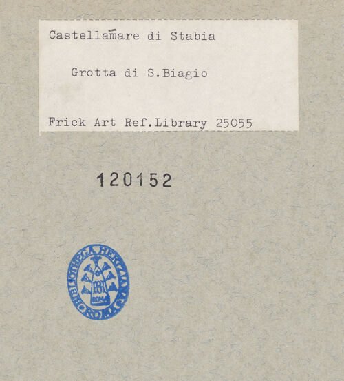 Rückseite von Frick Art Reference Library [https://www.deutsche-digitale-bibliothek.de/content/lizenzen/rv-ez/] FreskenzyklusMadonna mit Heiligen - Laibung links: Johannes der Täufer, bh120152_recto. Foto.