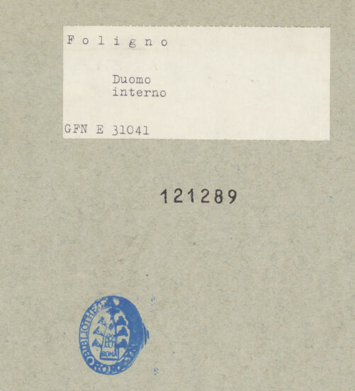 Rückseite von Sopr. BAS ROMA [https://www.deutsche-digitale-bibliothek.de/content/lizenzen/rv-ez/] Santa Maria della Pace - Oktogon, 1. Kapelle links (del Presepe), bh121289_recto. Foto.