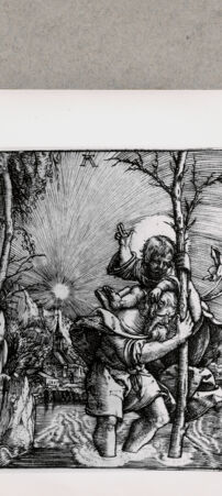 Rückseite von  [http://creativecommons.org/publicdomain/mark/1.0/] Heiliger Christophorus - , bh121346. Foto.