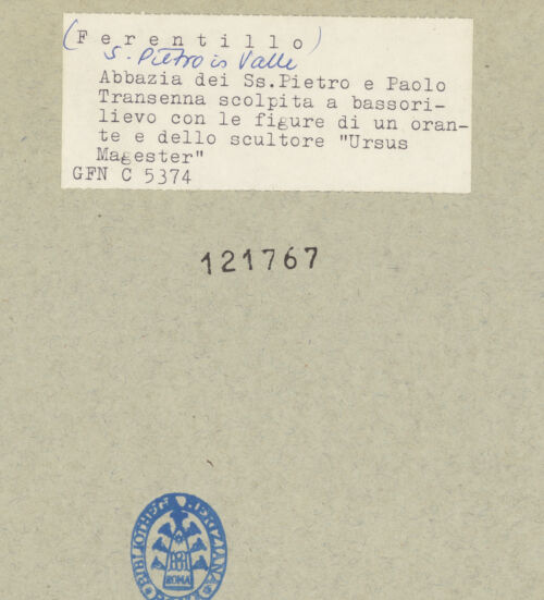 Rückseite von bh121767_recto