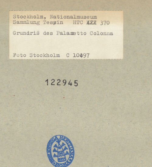 Rückseite von bh122945_recto