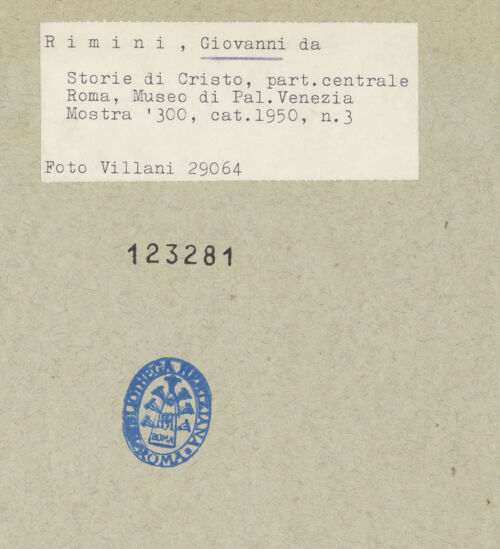 Rückseite von Villani [https://www.deutsche-digitale-bibliothek.de/content/lizenzen/rv-ez/] Teil eines Diptychons (Szenen aus dem Leben Christi: die Geburt Christi, die Kreuzigung, die Trauer um Christus, die Aufbrechung der Vorhölle, die Auferstehung Christi und die drei Marien am Grab, das Jüngste Gericht) - Detail: die Trauer um Christus, die Aufbrechung der Vorhölle, bh123281_recto. Foto: Villani.