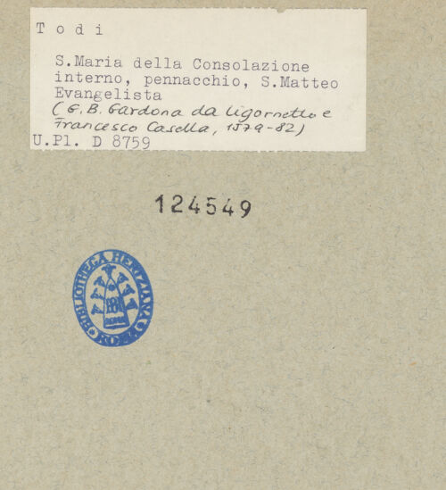 Rückseite von Bibliotheca Hertziana [https://www.deutsche-digitale-bibliothek.de/content/lizenzen/rv-fz/] Die vier EvangelistenEvangelist Matthäus - Gesamtansicht, bh124549_recto. Foto.