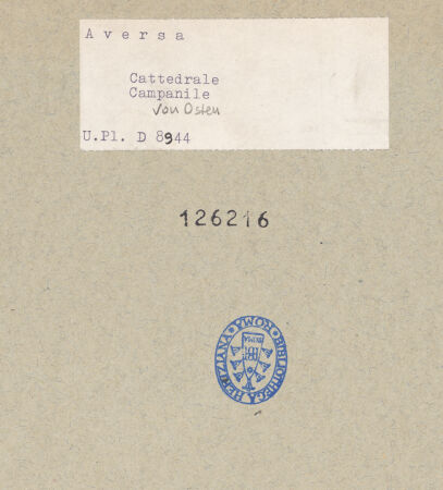 Rückseite von Bibliotheca Hertziana [https://www.deutsche-digitale-bibliothek.de/content/lizenzen/rv-fz/] Duomo - Ansicht von Osten, bh126216_recto. Foto.