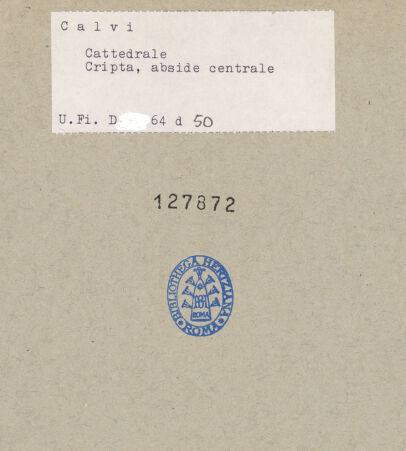 Rückseite von Bibliotheca Hertziana [https://www.deutsche-digitale-bibliothek.de/content/lizenzen/rv-fz/] Cattedrale - Blick zur Hauptapsis, bh127872_recto. Foto.
