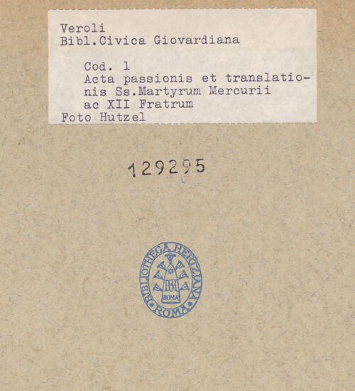 Rückseite von bh129295_recto