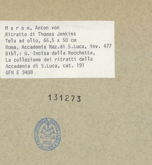 Rückseite von ICCD [https://www.deutsche-digitale-bibliothek.de/content/lizenzen/rv-ez/] Thomas Jenkins - , bh131273_recto. Foto.