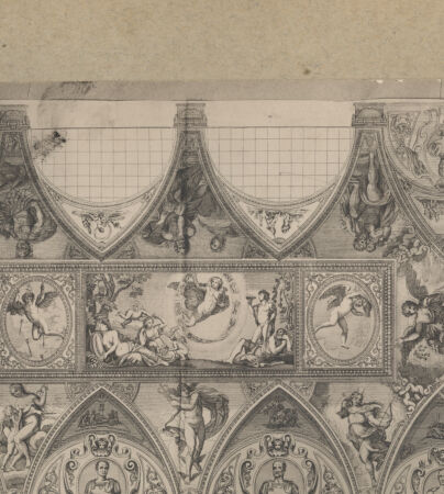 Rückseite von GFN [http://creativecommons.org/publicdomain/mark/1.0/] Decke der Galerie Verospi, Rom (aus einer Serie von 17 Blatt) - , bh131279. Foto.