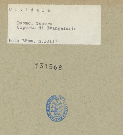 Rückseite von Böhm [https://www.deutsche-digitale-bibliothek.de/content/lizenzen/rv-ez/] Deckel eines Evangeliums mit Majestas Domini - Gesamtansicht, bh131568_recto. Foto: Böhm, Osvaldo.