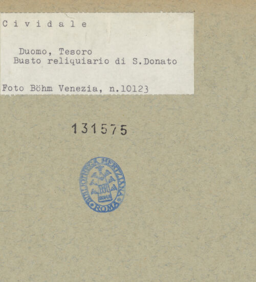 Rückseite von Böhm [https://www.deutsche-digitale-bibliothek.de/content/lizenzen/rv-ez/] Büstenreliquiar des heiligen Donatus von Cividale - Frontseite, bh131575_recto. Foto: Böhm, Osvaldo.