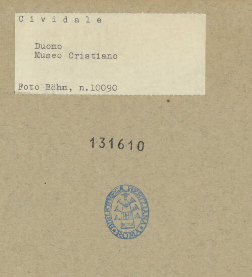 Rückseite von Böhm [https://www.deutsche-digitale-bibliothek.de/content/lizenzen/rv-ez/] Giebel eines Ziboriums - Gesamtansicht, bh131610_recto. Foto: Böhm, Osvaldo.