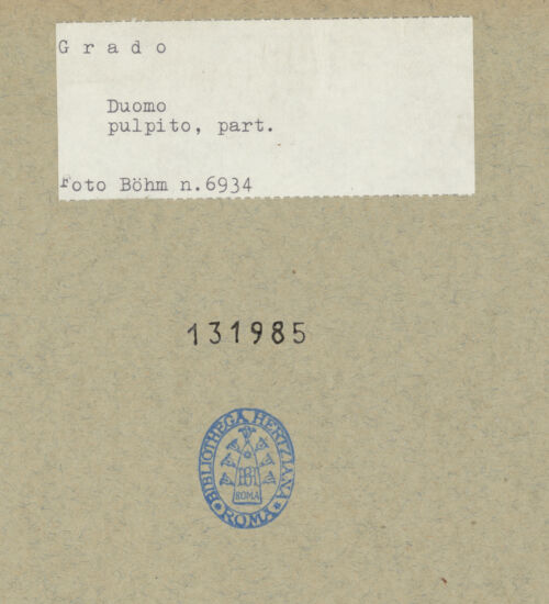 Rückseite von Böhm [https://www.deutsche-digitale-bibliothek.de/content/lizenzen/rv-ez/] Kanzel mit Evangelistensymbolen - Detail: Adler, bh131985_recto. Foto: Böhm, Osvaldo.