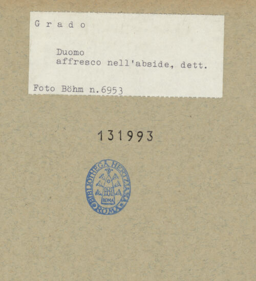 Rückseite von Böhm [https://www.deutsche-digitale-bibliothek.de/content/lizenzen/rv-ez/] Christus in der Mandorla, umgeben von den vier Tieren, und Heiligen - Rechte Seite, bh131993_recto. Foto: Böhm, Osvaldo.