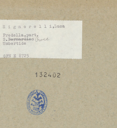 Rückseite von ICCD [https://www.deutsche-digitale-bibliothek.de/content/lizenzen/rv-ez/] KreuzabnahmealtarKreuzabnahme - Detail: Maria Magdalena und Johannes, bh132402_recto. Foto.