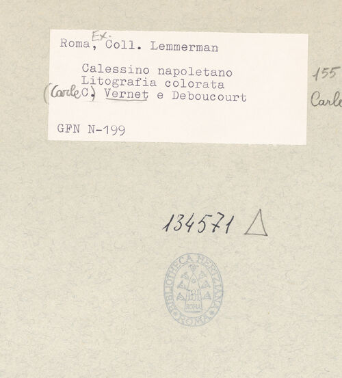 Rückseite von ICCD [https://rightsstatements.org/page/CNE/1.0/] Napolitanische Kalesche - , bh134571_recto. Foto.