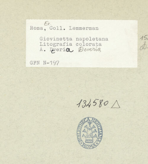 Rückseite von ICCD [http://creativecommons.org/publicdomain/mark/1.0/] Junge Neapolitanerin in Tracht - , bh134580_recto. Foto.