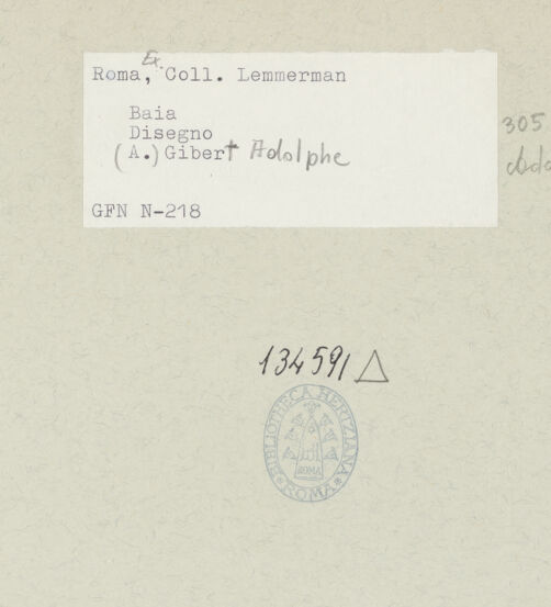 Rückseite von ICCD [https://rightsstatements.org/page/CNE/1.0/] Blick auf die Bucht von Baia - , bh134591_recto. Foto.