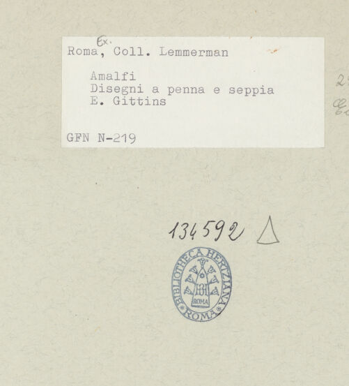 Rückseite von ICCD [https://rightsstatements.org/page/CNE/1.0/] Neapel und Amalfi (zwei Architekturveduten) - , bh134592_recto. Foto.