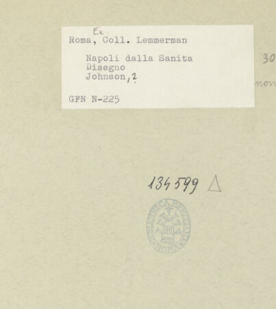 Rückseite von ICCD [https://rightsstatements.org/page/CNE/1.0/] Blick auf Neapel von Santa Maria della Sanità aus - , bh134599_recto. Foto.